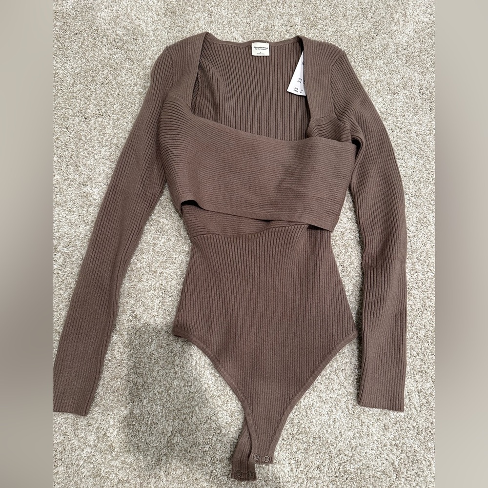 New with tags Abercrombie cross over sweater bodysuit